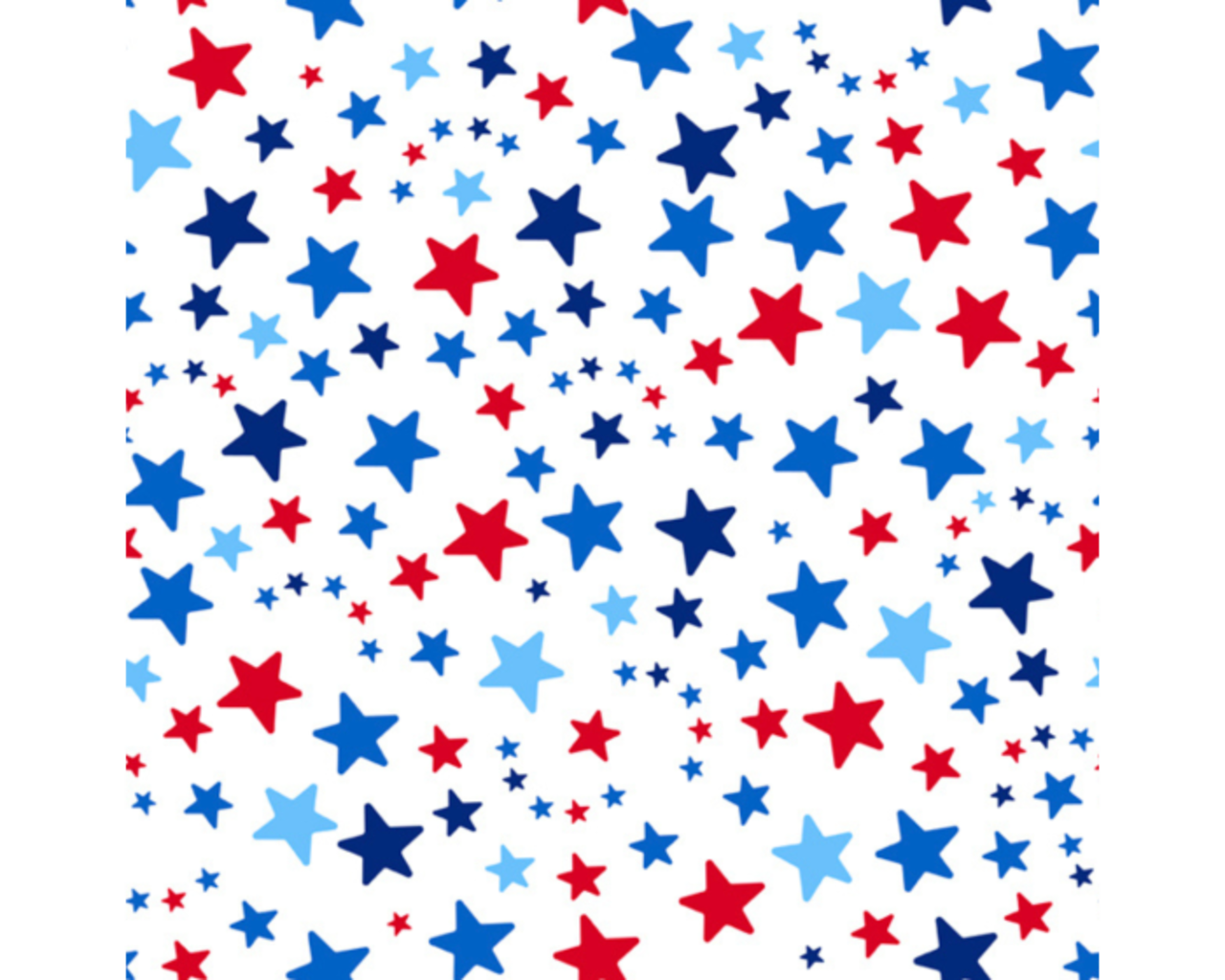 Patriotic Stars Red White and Blue Poly Cotton Fabric | By The Yard | Sewing and Crafting | 44 inches wide